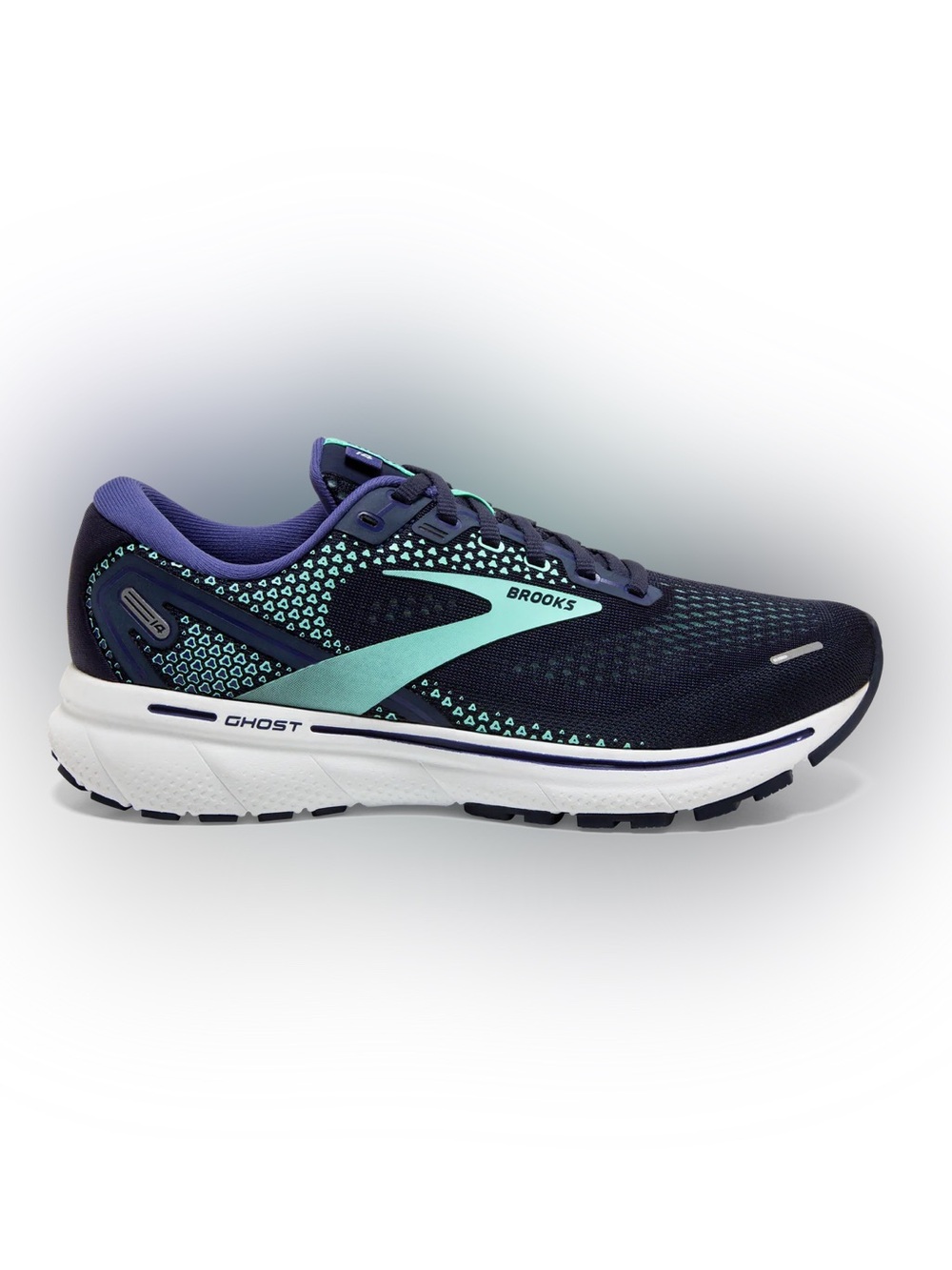 Brooks Women's Ghost 14 Neutral Running Shoe In Peacoat/Yucca/Navy Size 10N